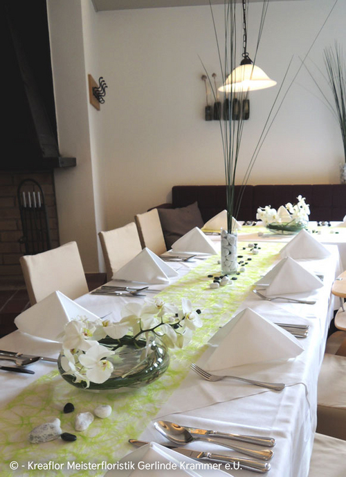 Tischdekoration Hochzeitstafel